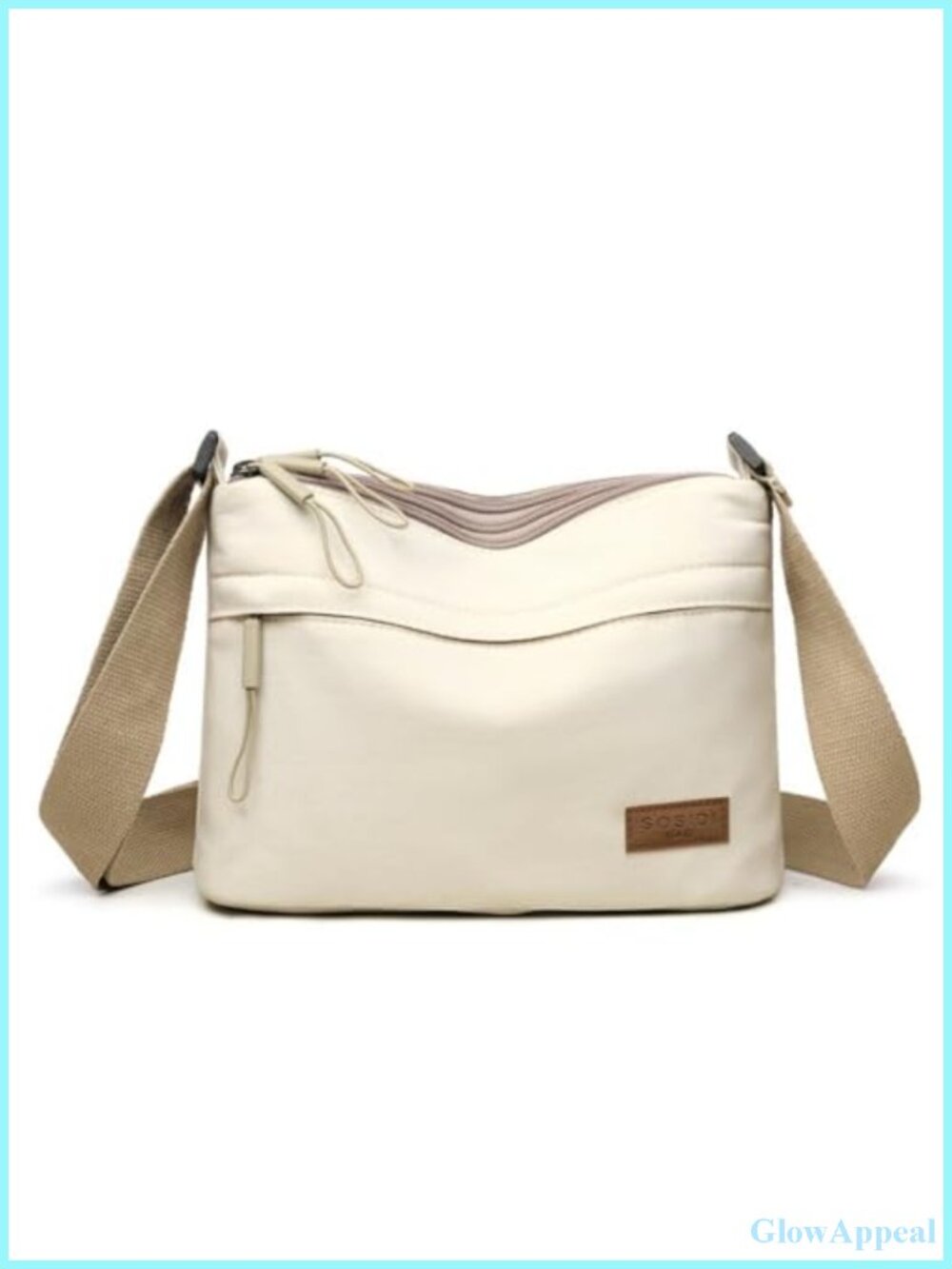 Multi-pocket Crossbody Shoulder Bag Adjustable Sling Purse Lightweight Travel